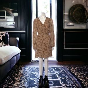 Ganni Wrap Dress, Animal Print, XL